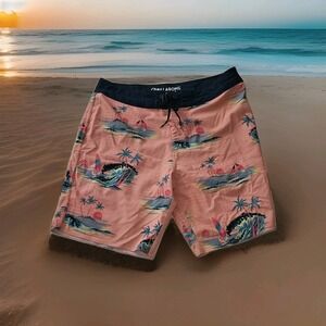 Billabong Sundays Pro Boardshort Hawaiian  4-Way Stretch Y2K Resort Mens Size 32